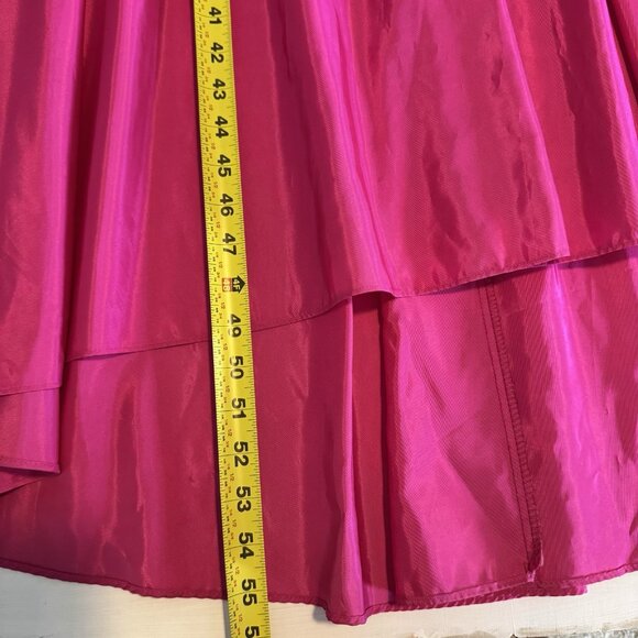VTG Alfred Angelo Dress Small 80s Hot Pink Satin Bridesmaid Prom USA Union Made - Picture 15 of 16